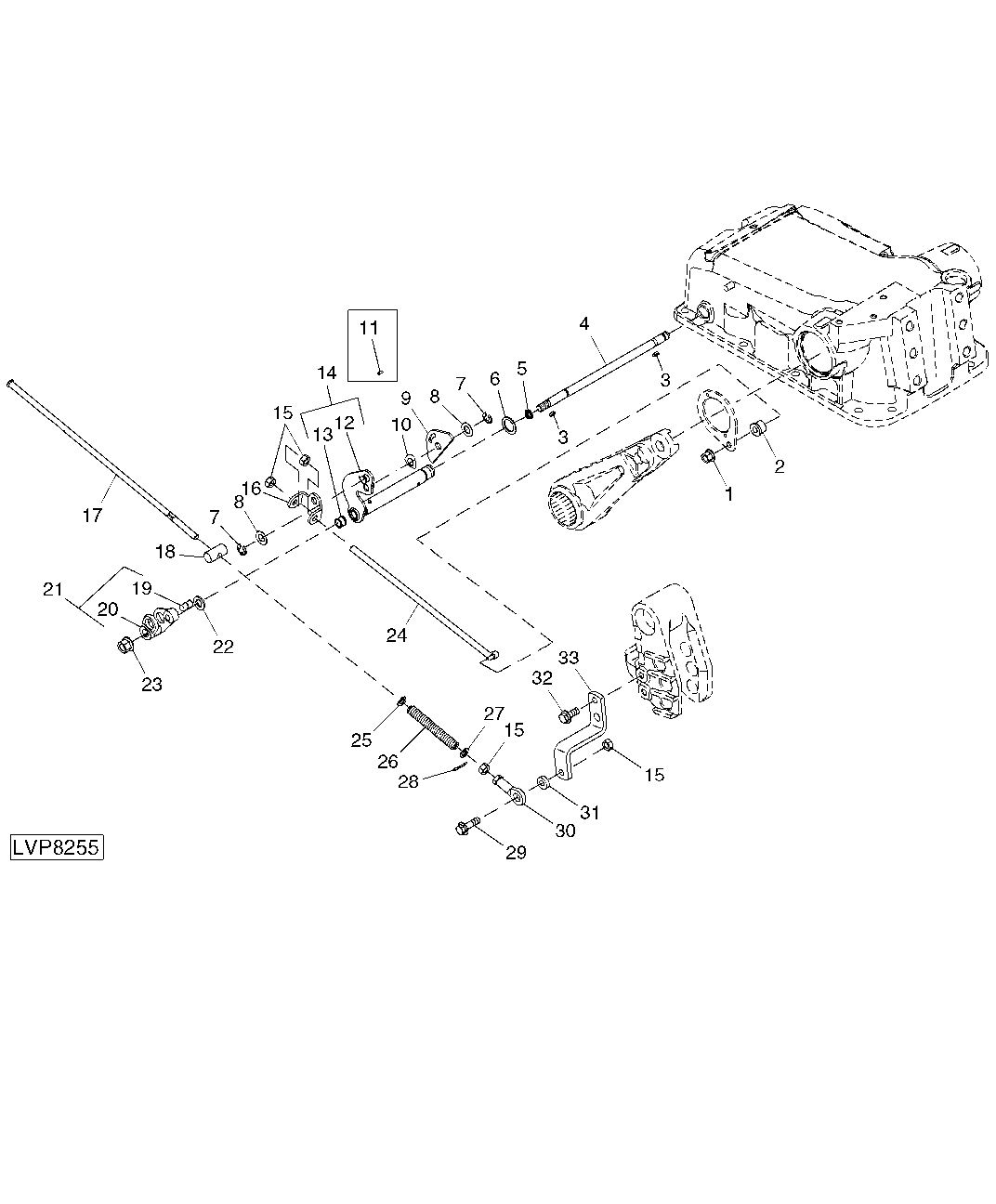 CONTROL LINKAGE (LEFT-HAND) (MECHANICAL HITCH)