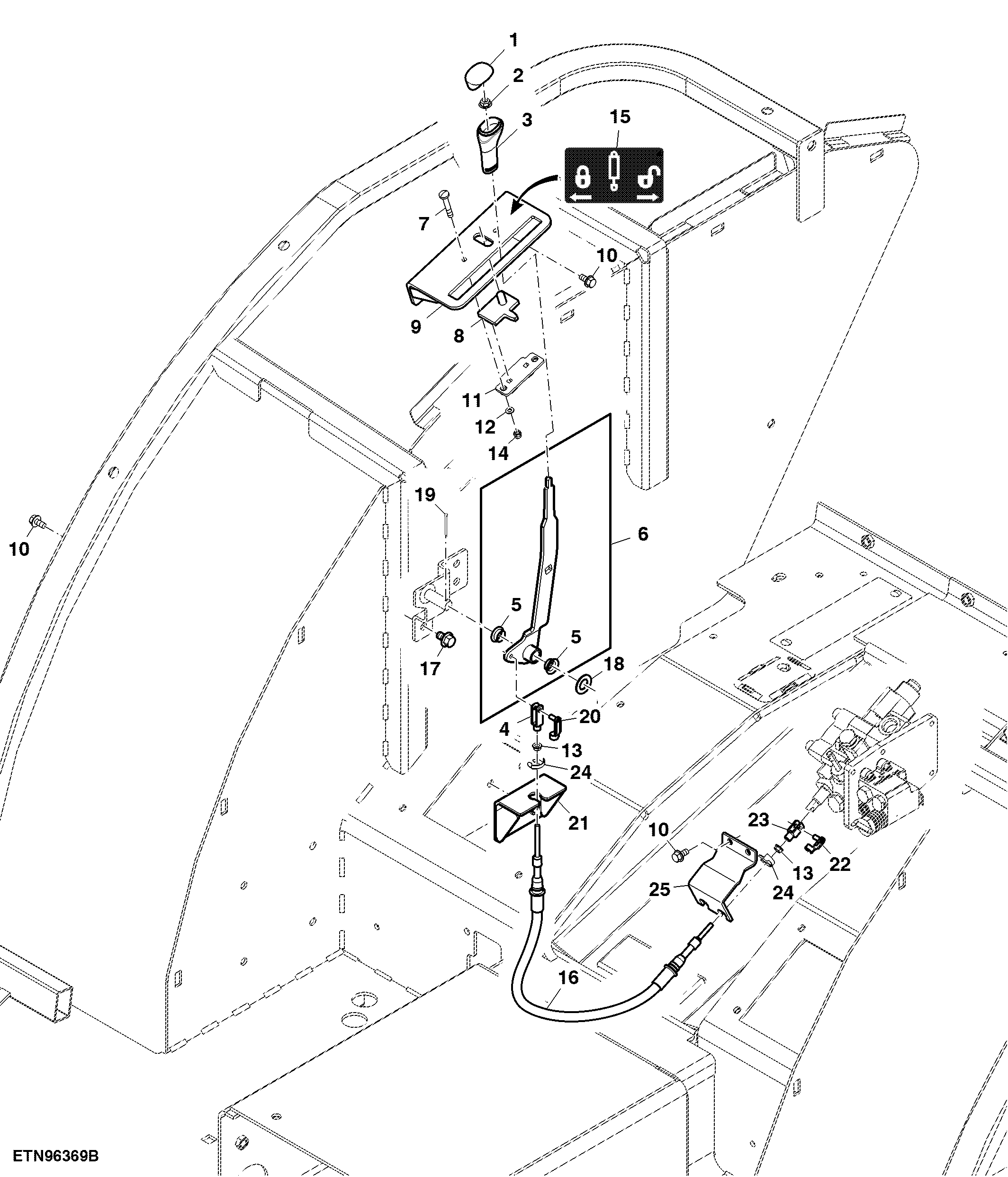 Control Lever, Selective Control Valve W/ EQRL