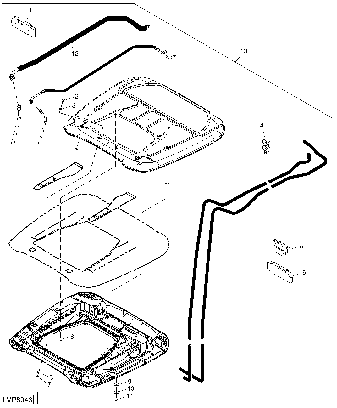 Inner And Outer Roof Assembly (Service Only)