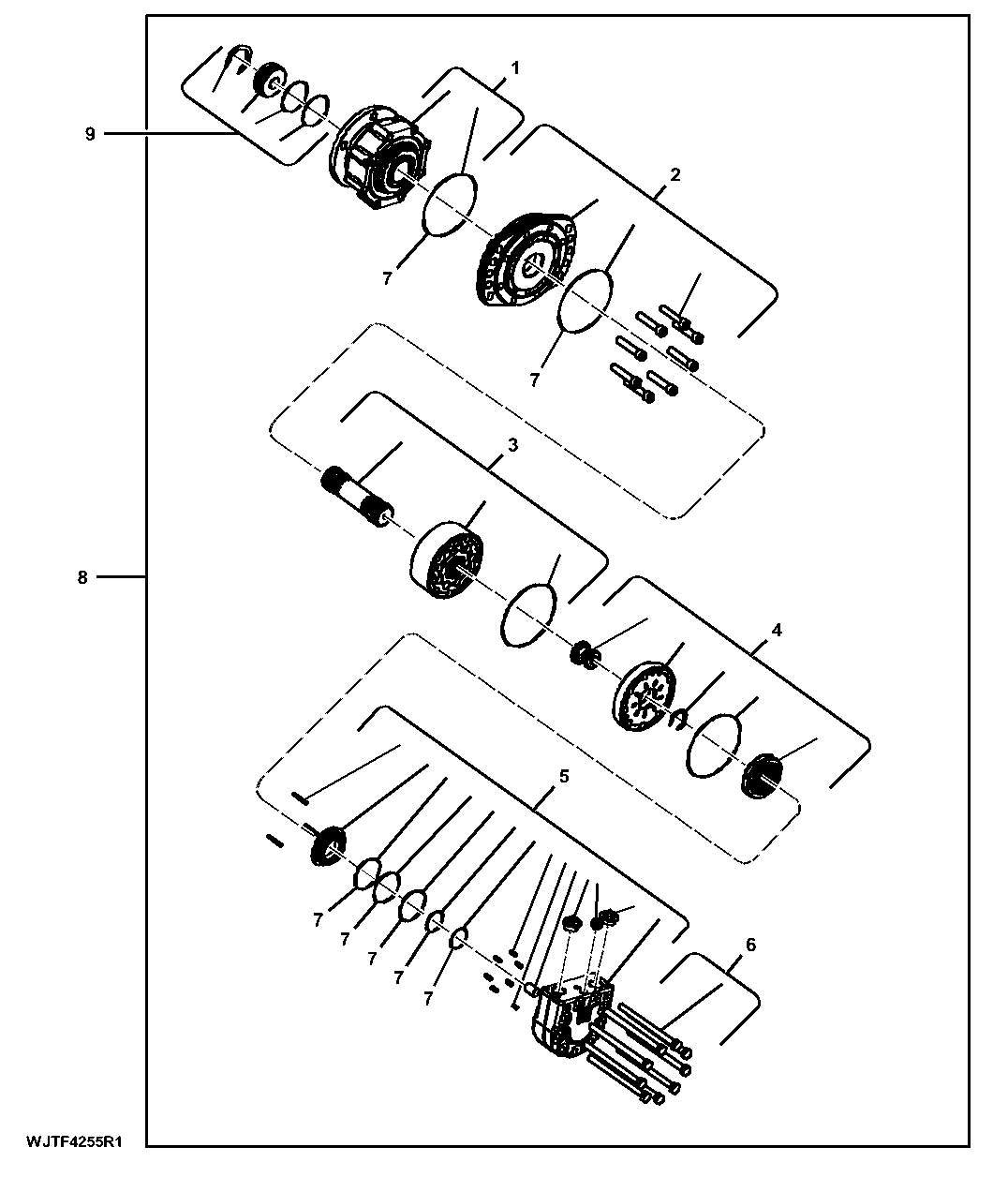 Hydraulic Motor, Feed Rollers (TMTHW Series, Danfoss) 500 cc (XXXXXX - )