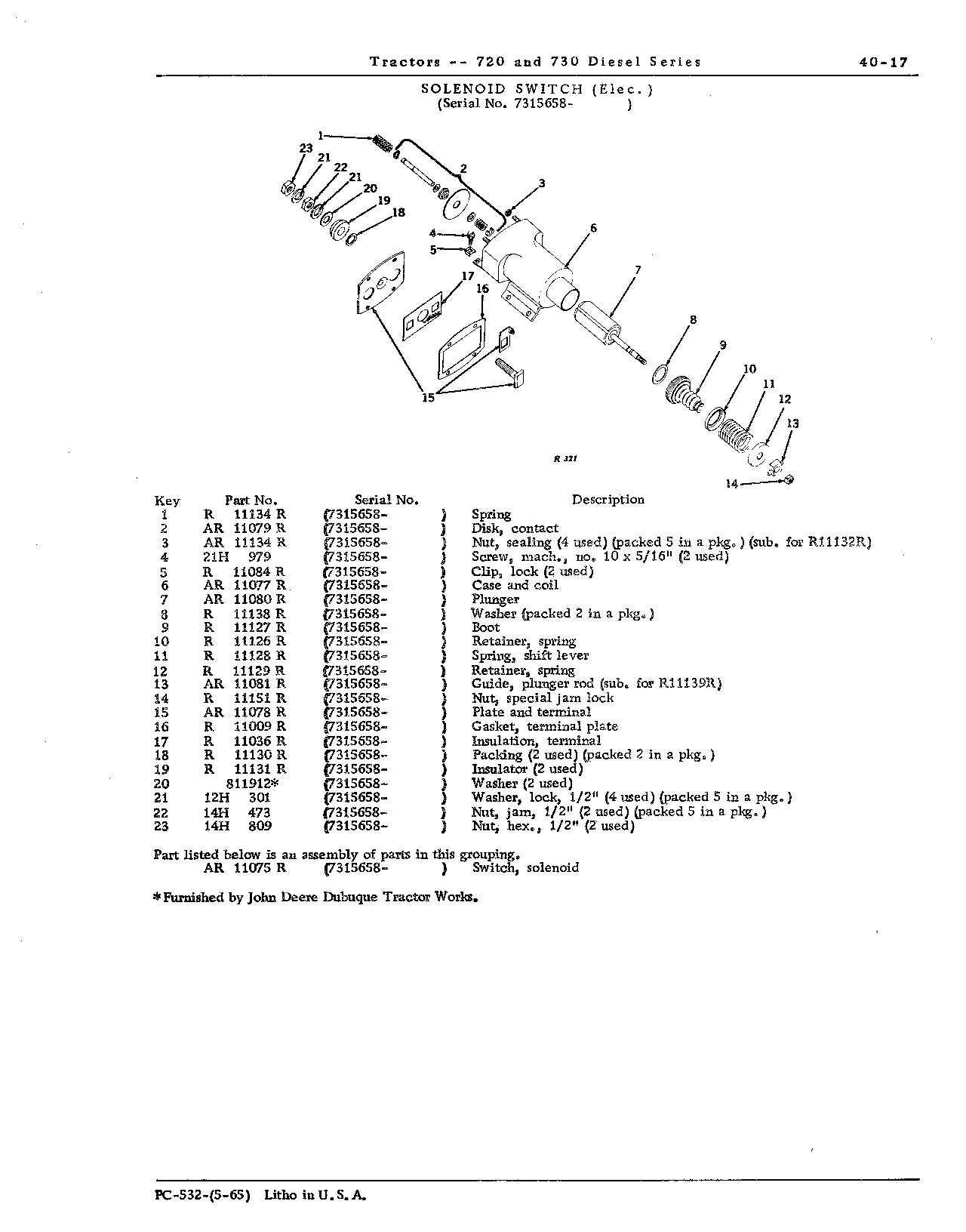 Solenoid switch (Elec.) (Continued)