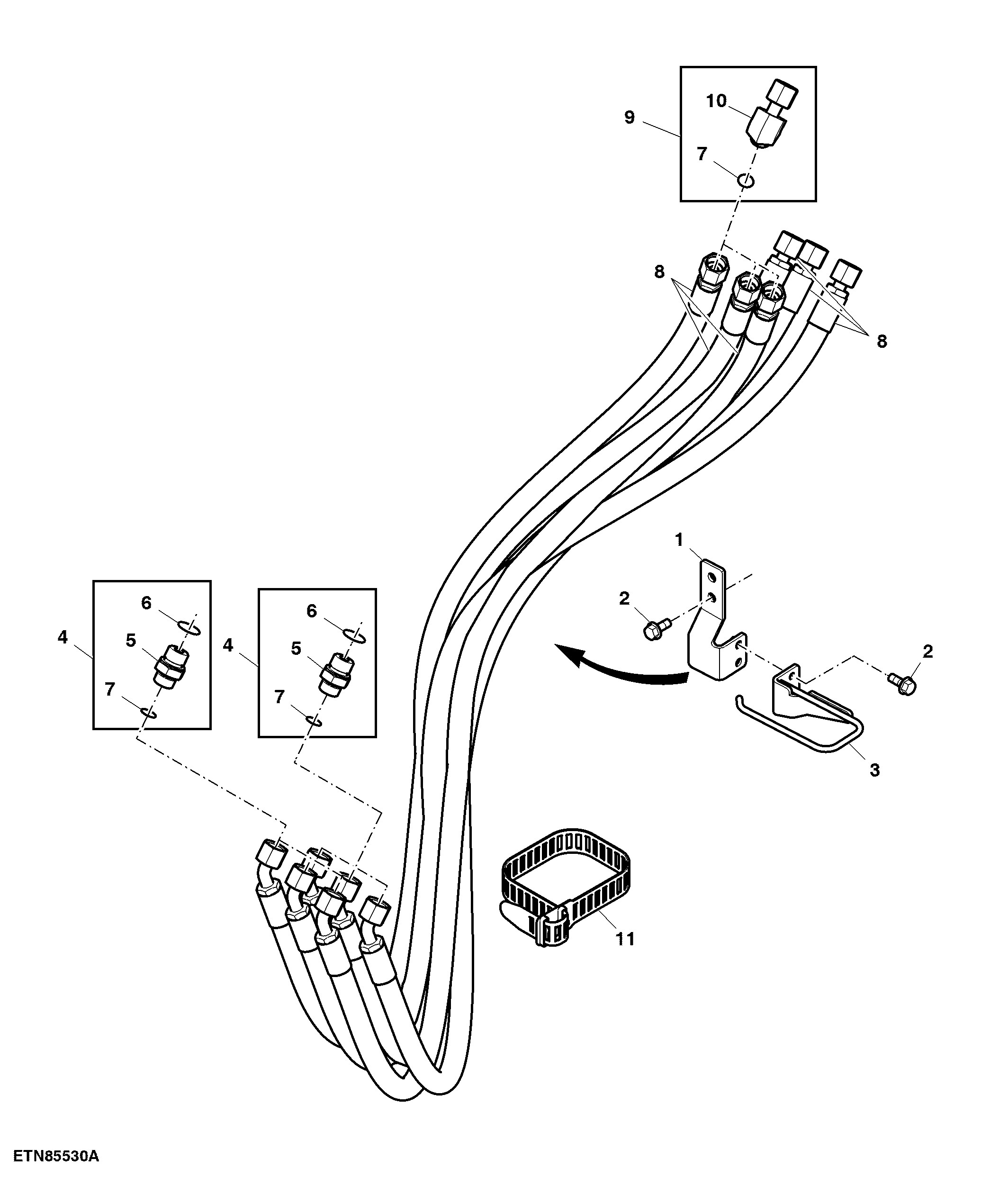 Hydraulic Hoses / Fittings, Multicoupler, Front Loader