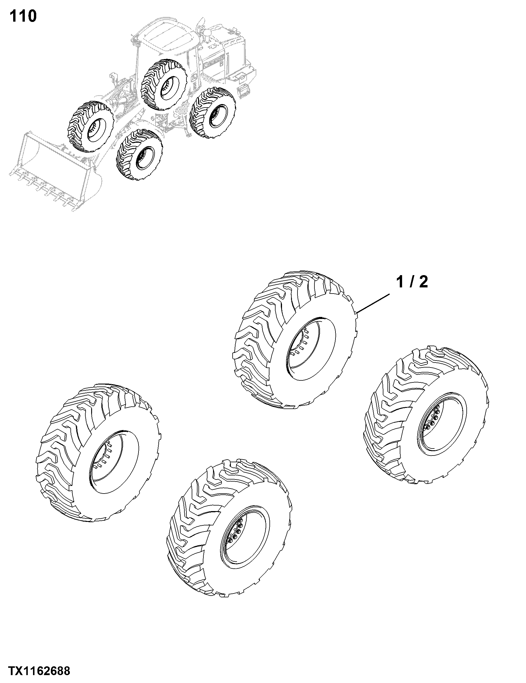 0110 Powered Wheels, Tires & Fastenings