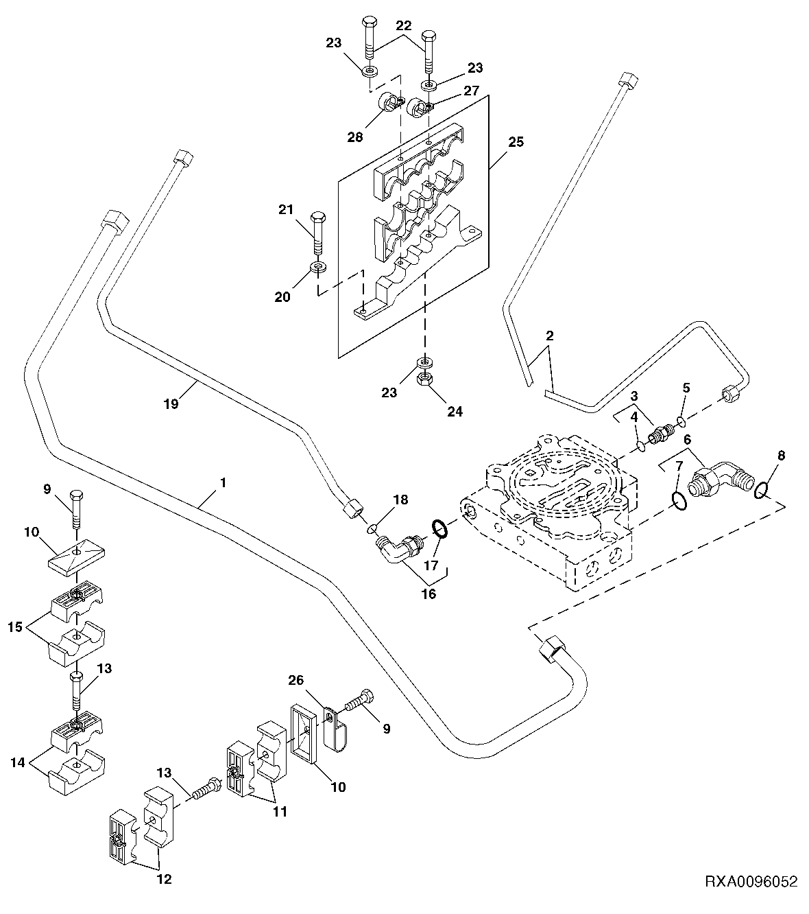 Selective Control Valve Lines (W/O Hitch) ( - 012999)