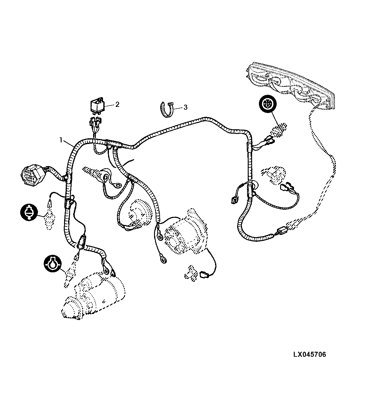 WIRING HARNESS-ENGINE (FOR TRACTOR WITHOUT SGB)