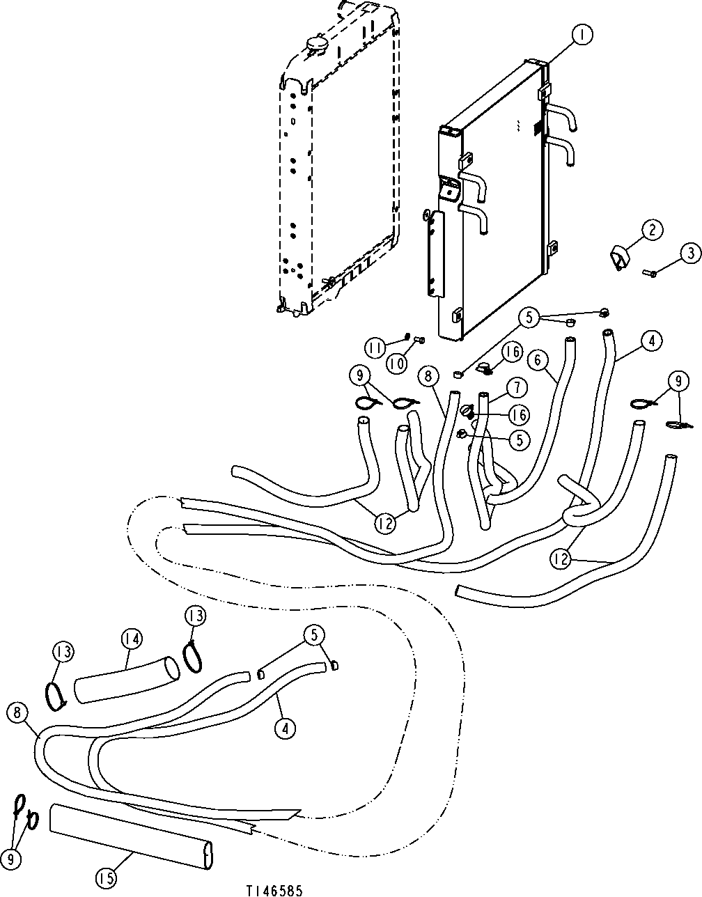 Hydraulic Oil Cooler and Hoses, Severe Duty
