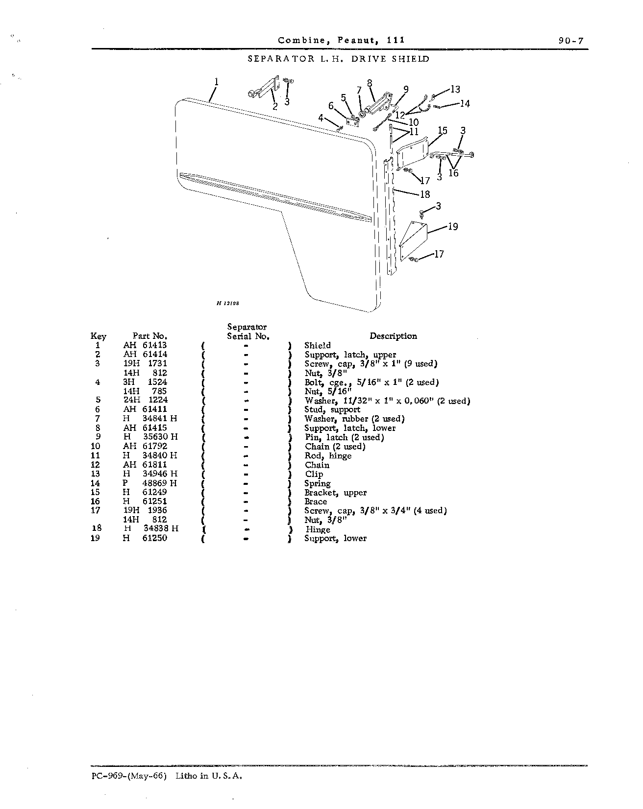 Separator: Drive shield, L.H.