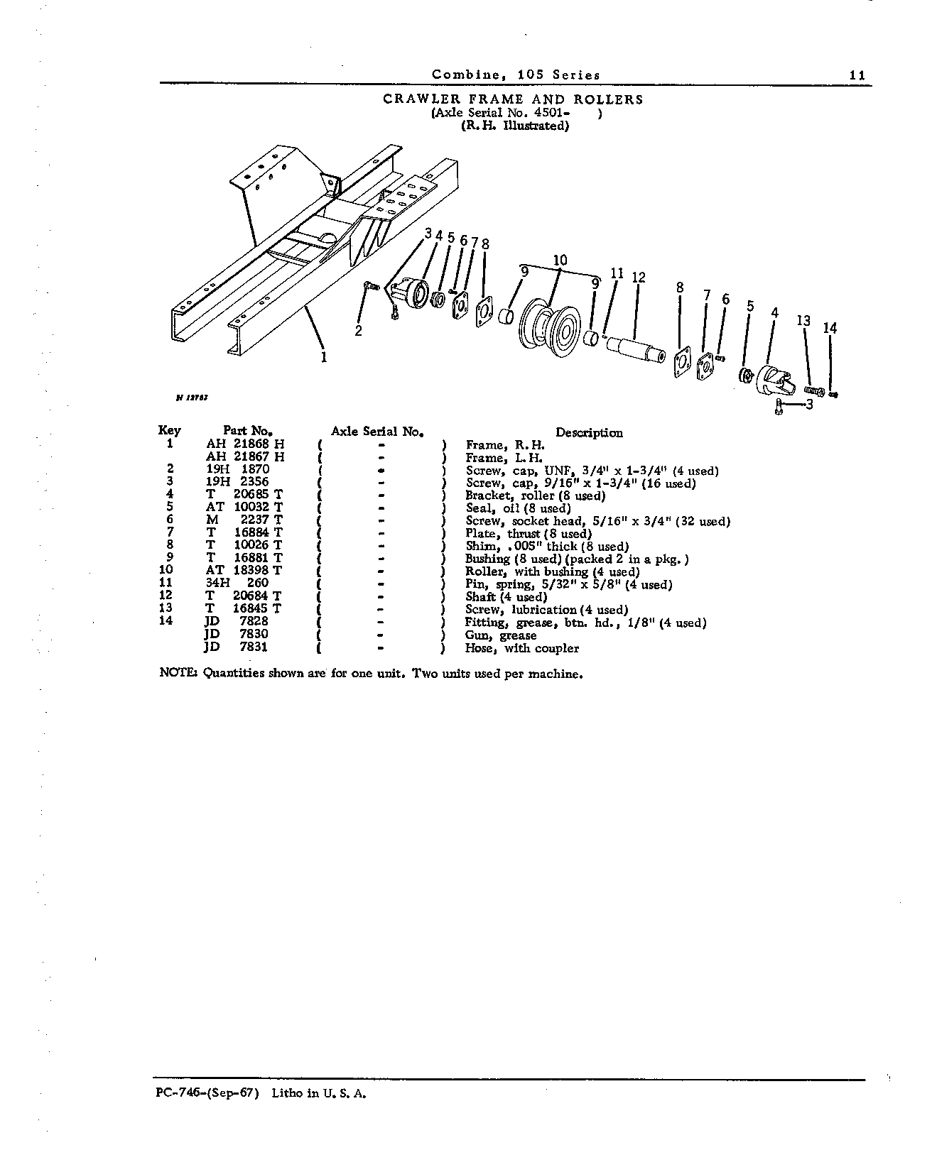Main Wheels, Tracks, and Axle (Continued)