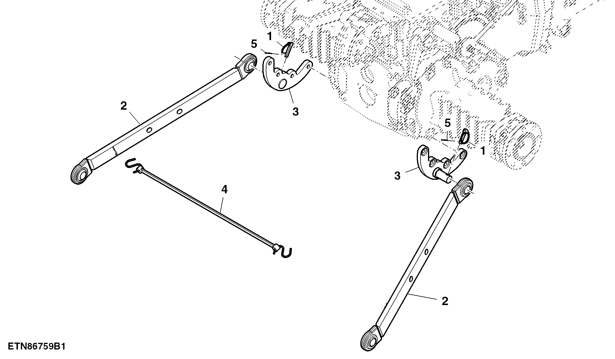 Draft Links, Hitch Linkage, ROPS