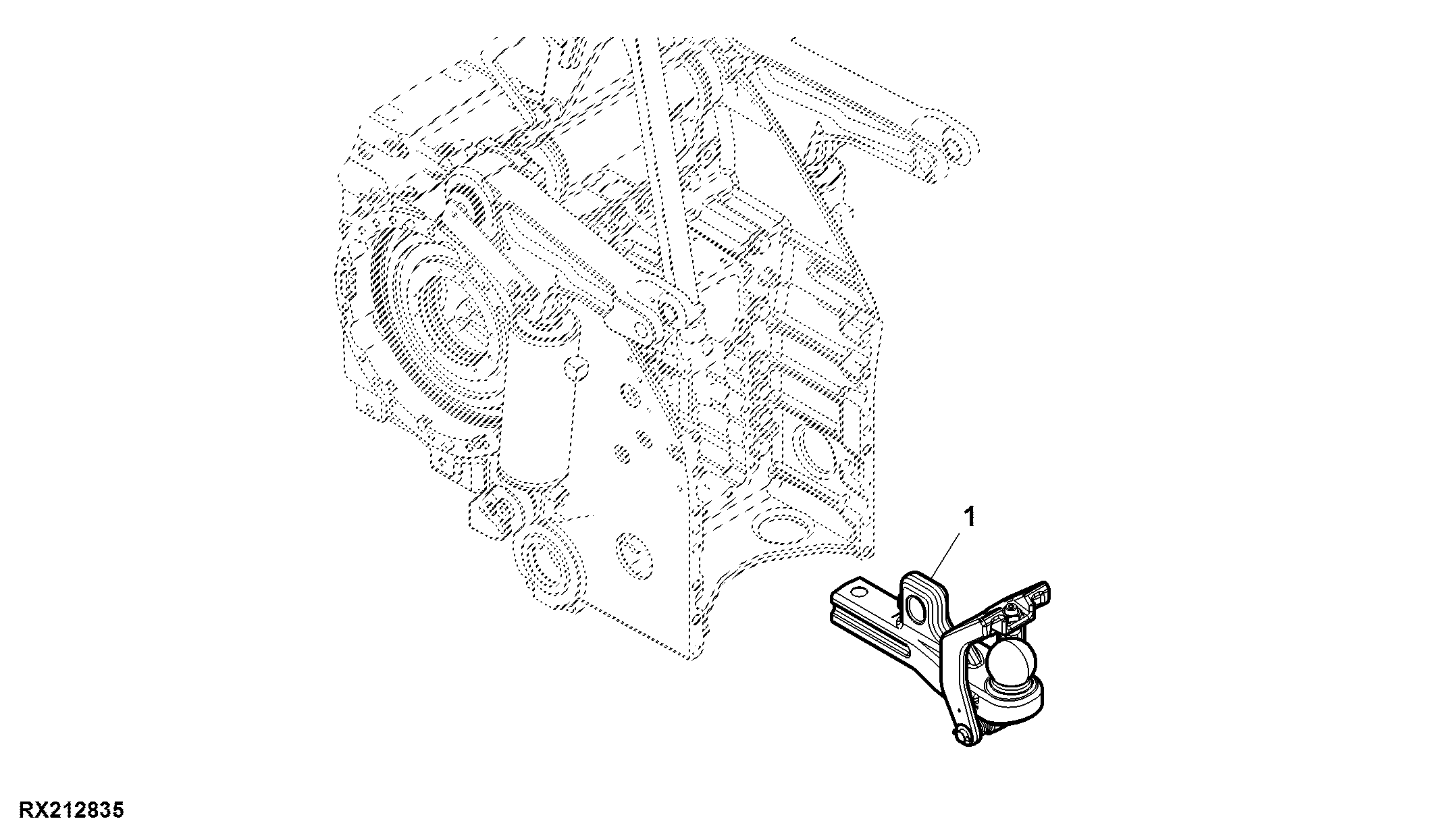 Drawbar, Ball Type, Category 4, 80 mm, Attachment