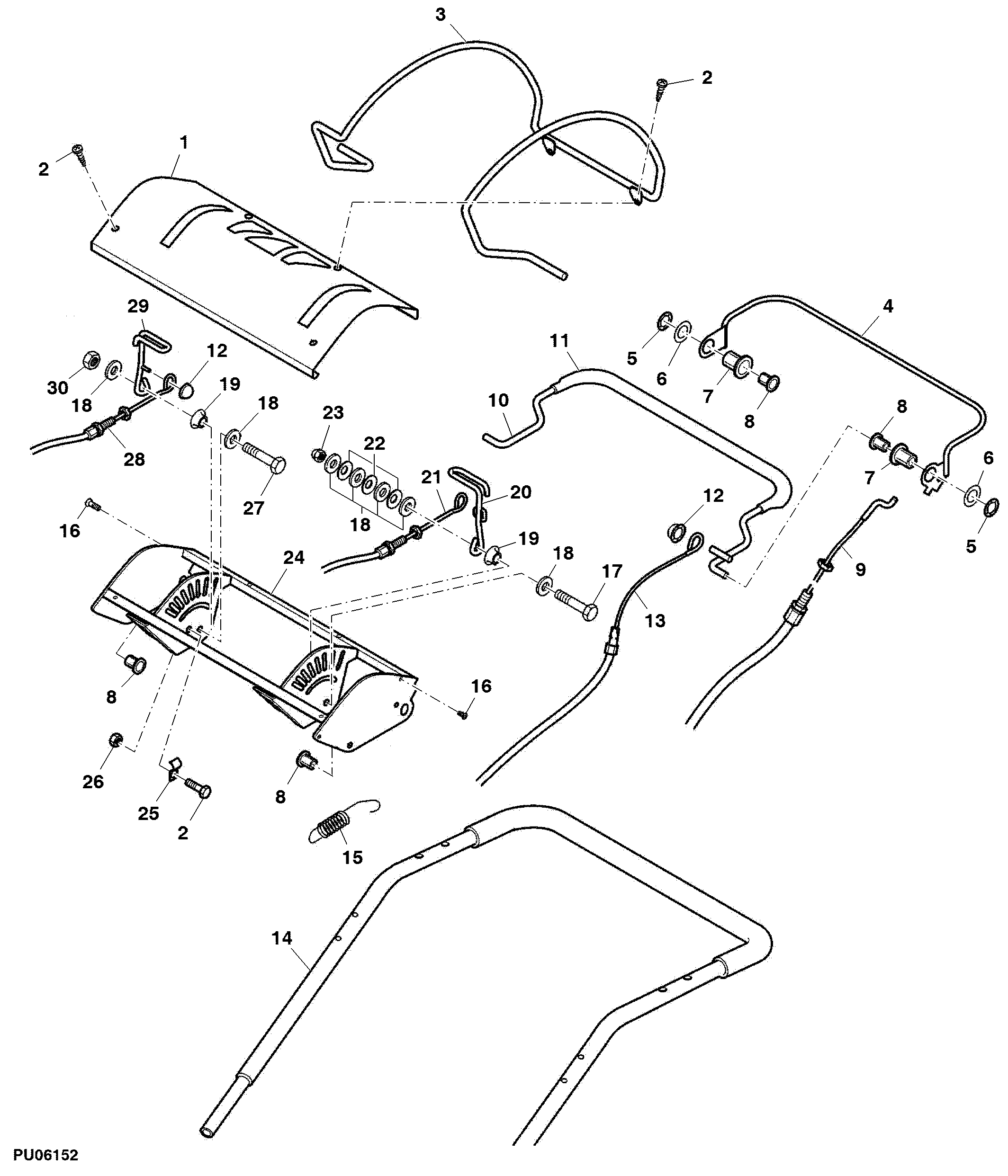 Control Panel, Starting Motor, Shift Linkage