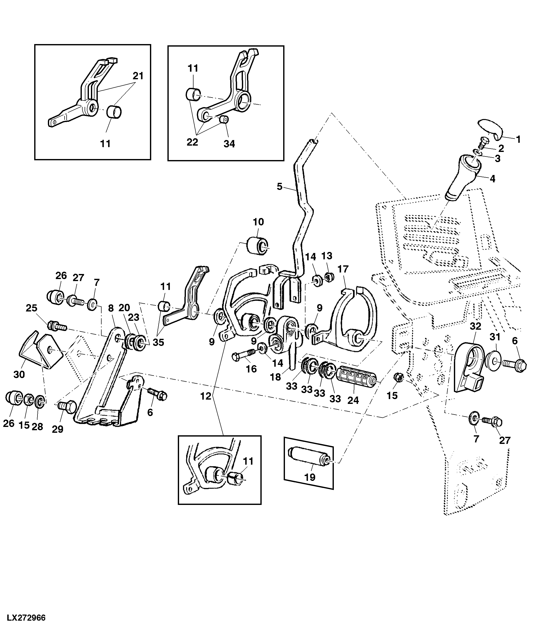 RANGE SHIFTING (POWRQUAD WITH REVERSER CONTROL AT SHIFT CONSOLE)