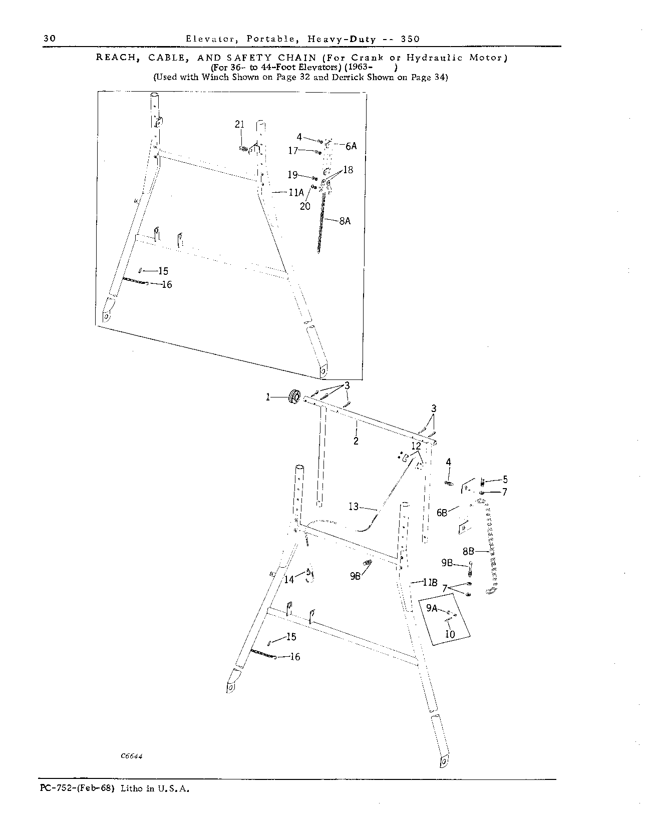 REACHES: For 36- to 44-foot Elevators (1963- )