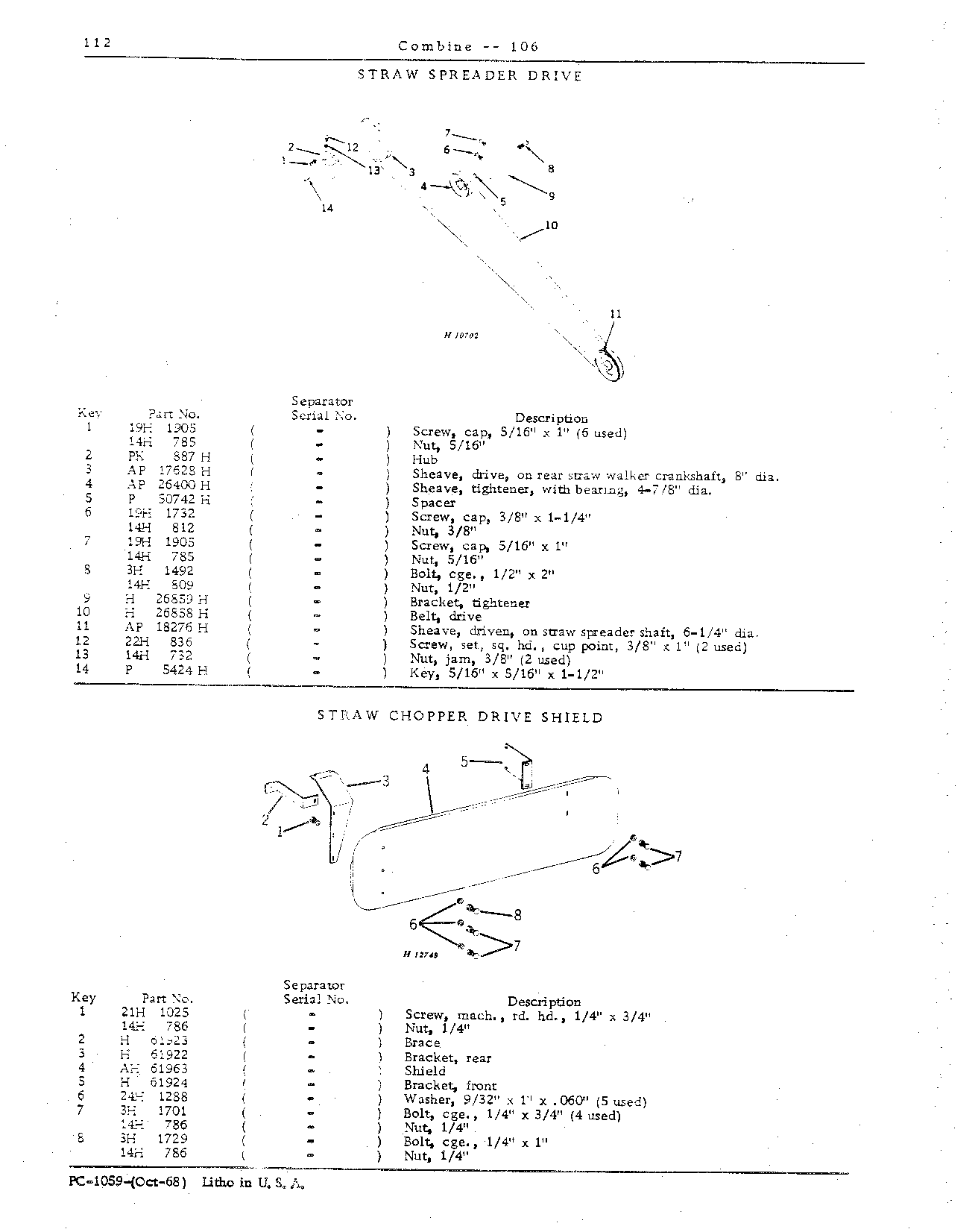 Drives and Separator Shields (Continued)