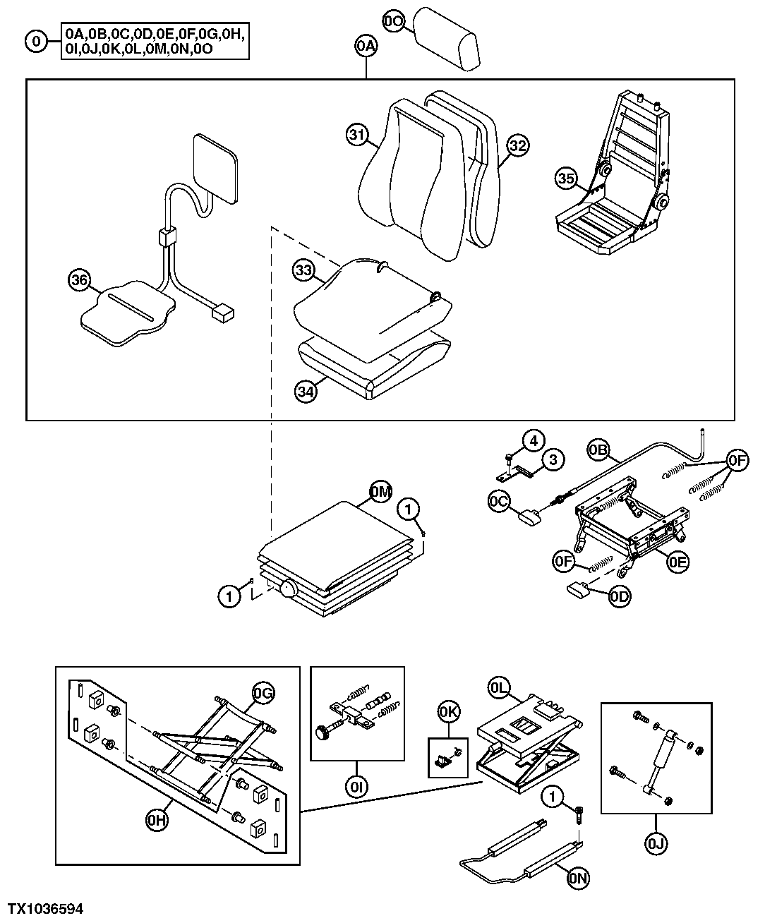 Seat and Seat Suspension Assembly (Mechanical)