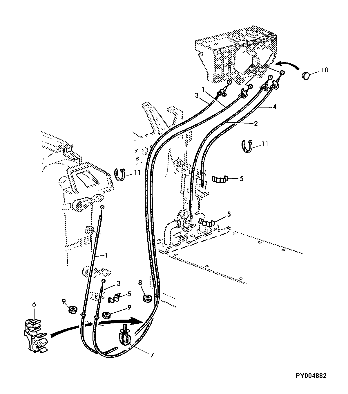 CONTROL CABLES FOR HEATER AND AIR CONDITIONING