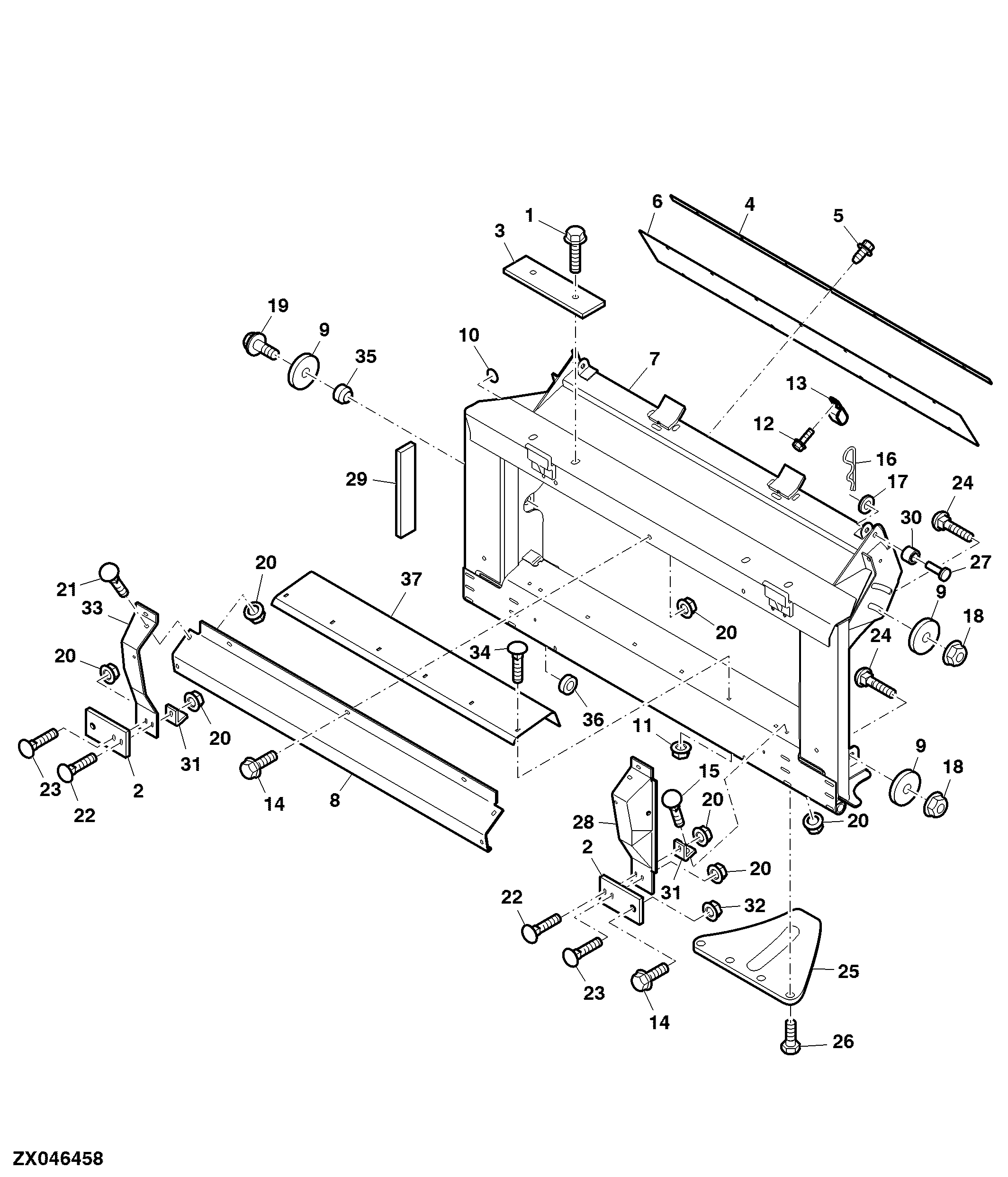 Feeder House, Deflector Sheet and Stripper, Standard