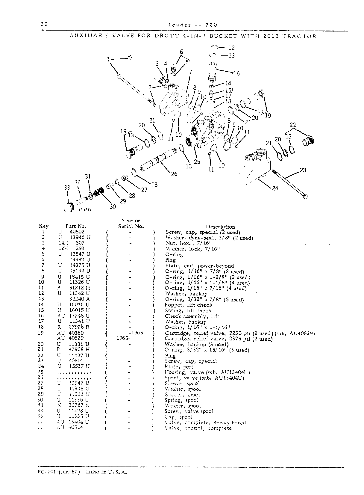 Valve, auxiliary: 4-in-1 bucket on 2010 Tractor