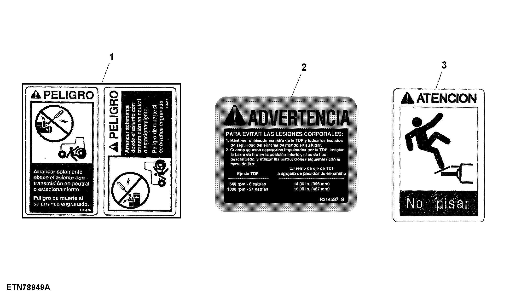 Decals and Labels, Spanish