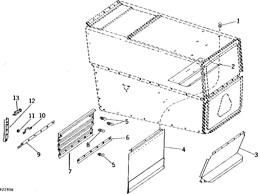 STRAW CHOPPER CURTAIN AND SHIELDS (9501 - )