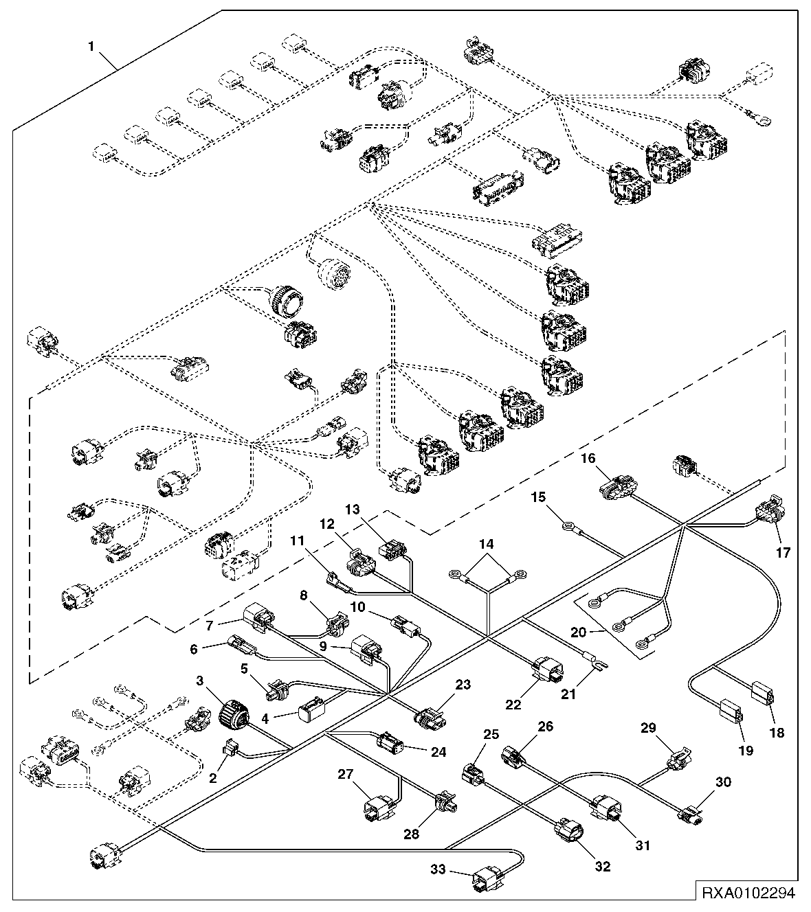 Chassis Wiring Harness Connectors, T3 Engine (3/3)