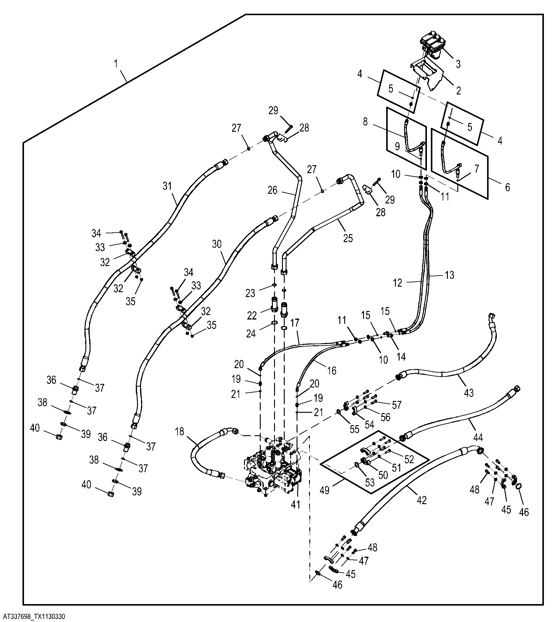 Two Lever To Three Lever Pilot Controller Conversion Kit ( - 662429)