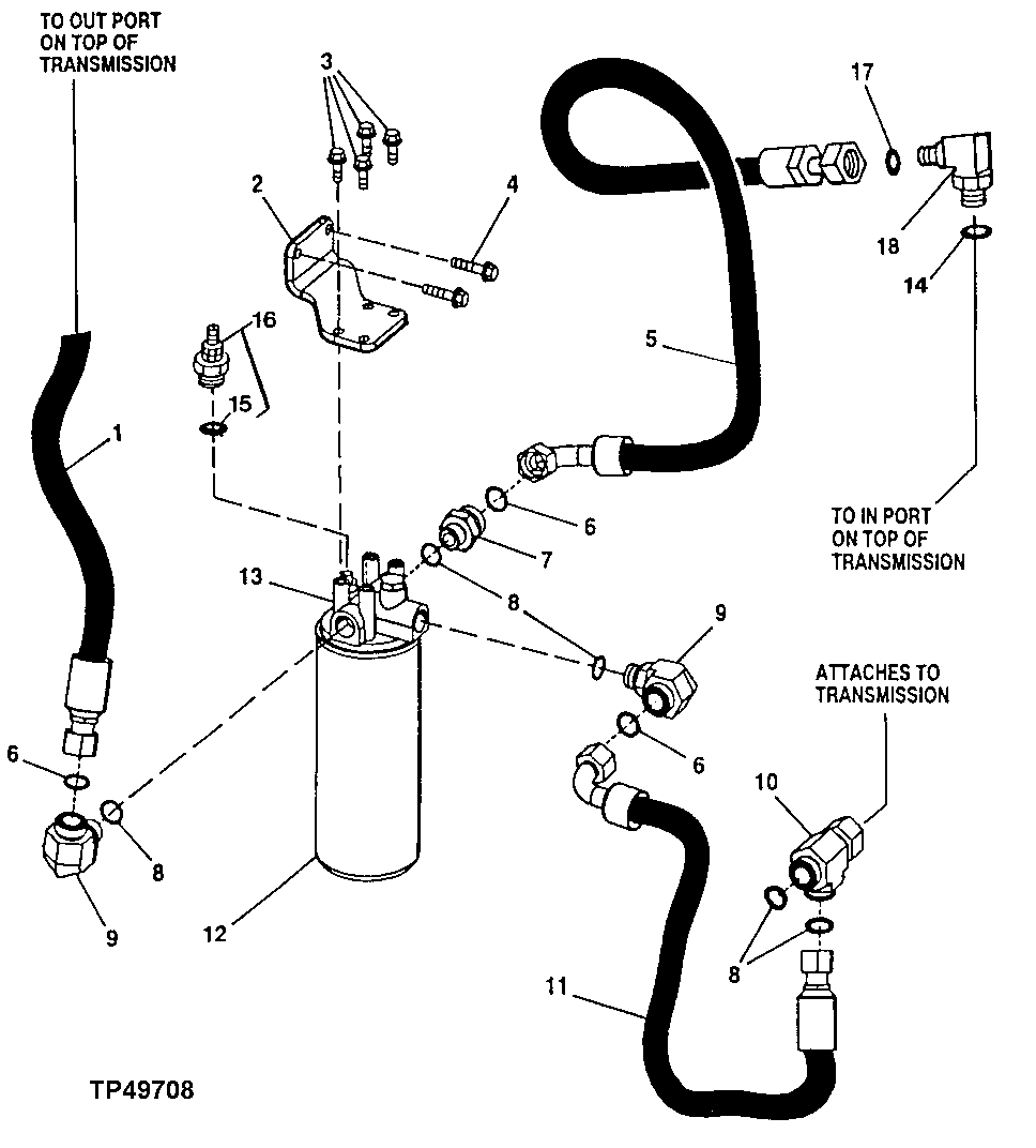 TRANSMISSION OIL FILTER AND HOSES ( - 563071)