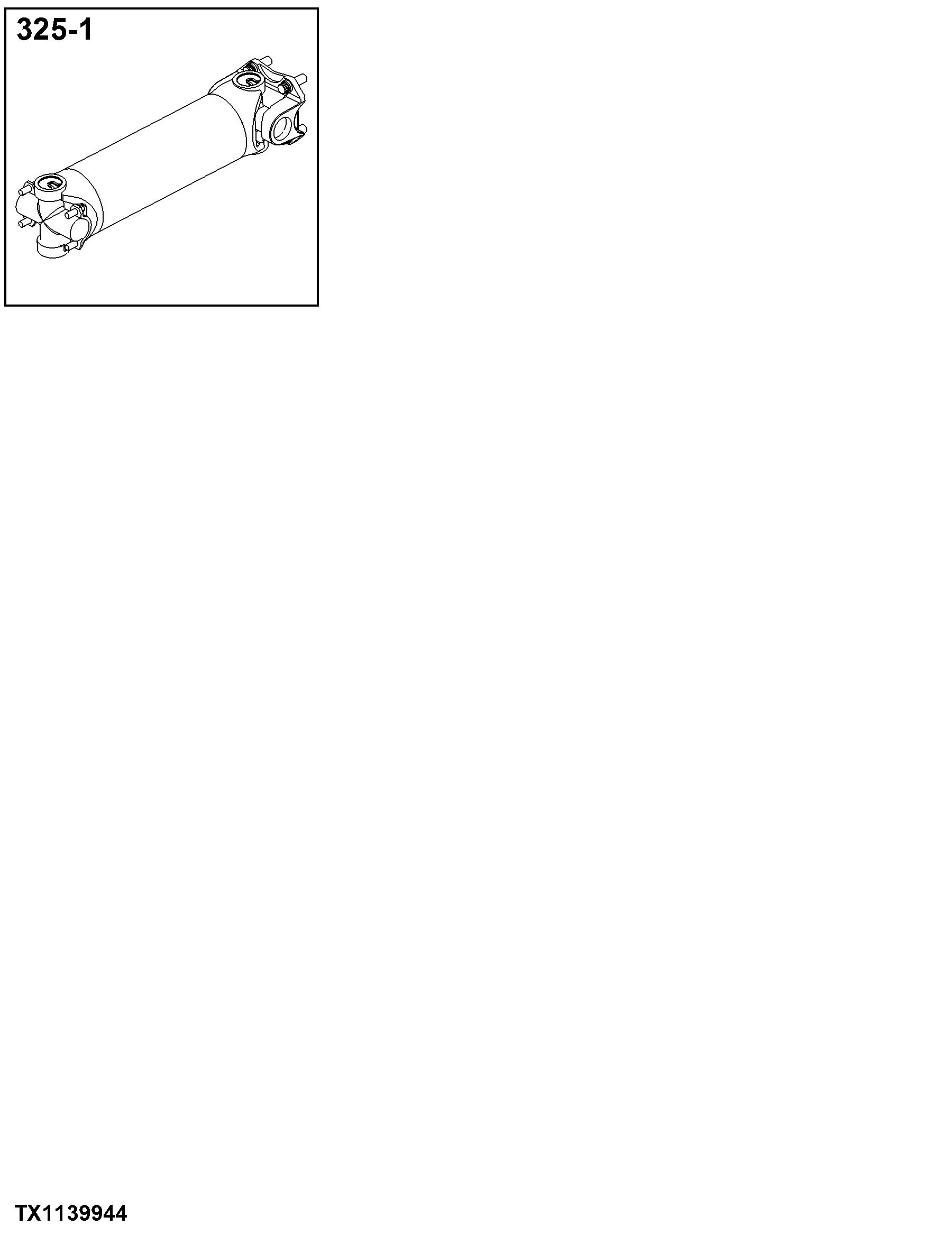 0325 Input Drive Shafts and U-Joints