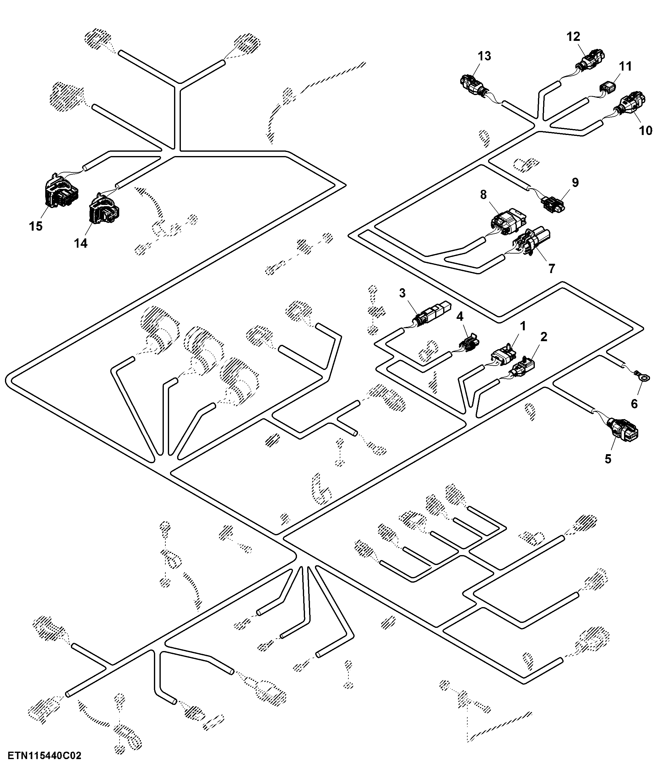 Left Control Unit 2, Main Wiring Harness (2 of 3)