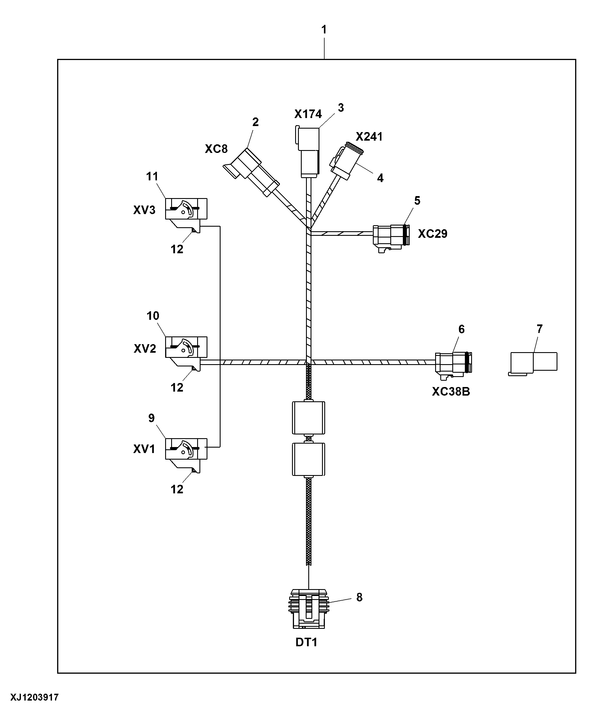 Components, Wiring Harness, CommandCenter™ / Virtual Terminal Controller (002082 - )