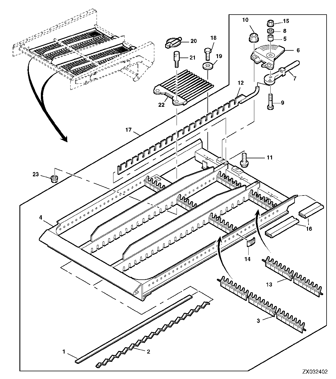 CHAFFER ELEMENT, MANUALLY-ADJUSTABLE, L.H. AND R.H.