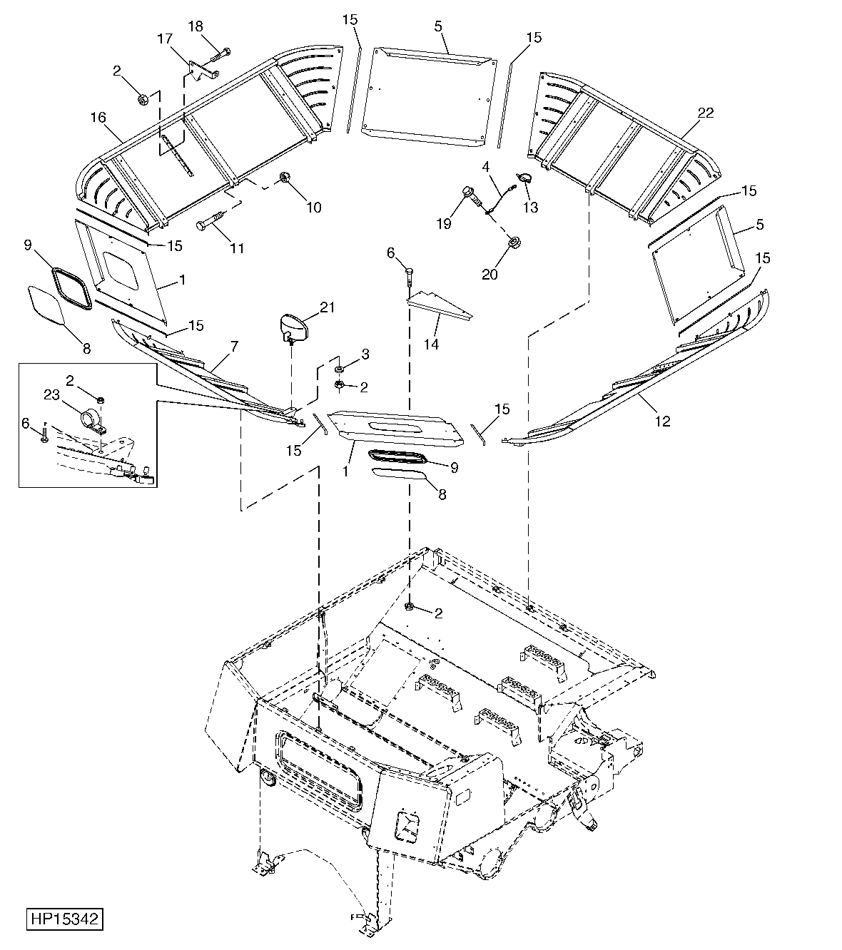 Grain Tank Extensions (High Unloading Rate) ( - 715400)