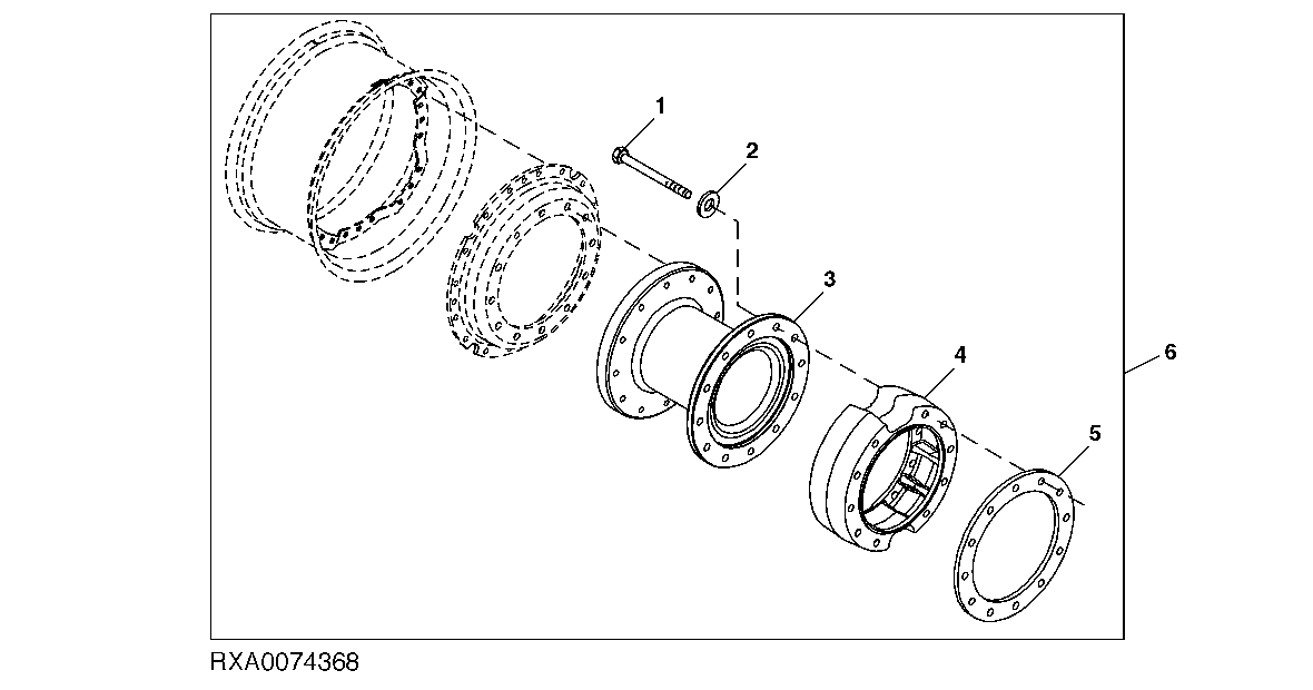 FRONT WHEEL SPACER KIT (12 BOLT 1150 MFWD AXLE ONLY) (W/O FRONT BRAKES)