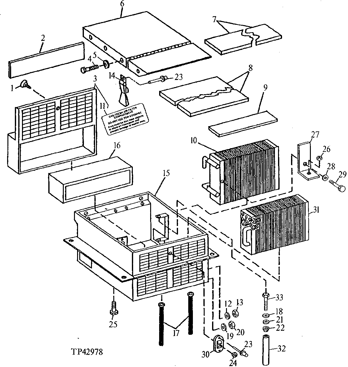 Rear Entry Cab Heater and Air Conditioning Unit Components ( - 816286)