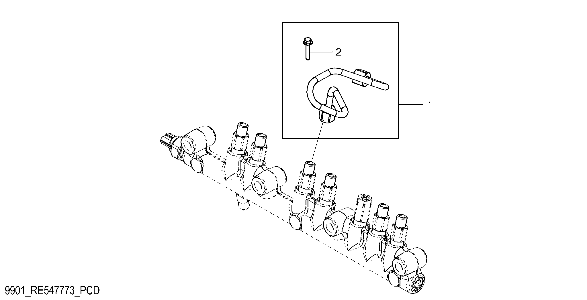 9901 Kit, High Pressure Fuel Line