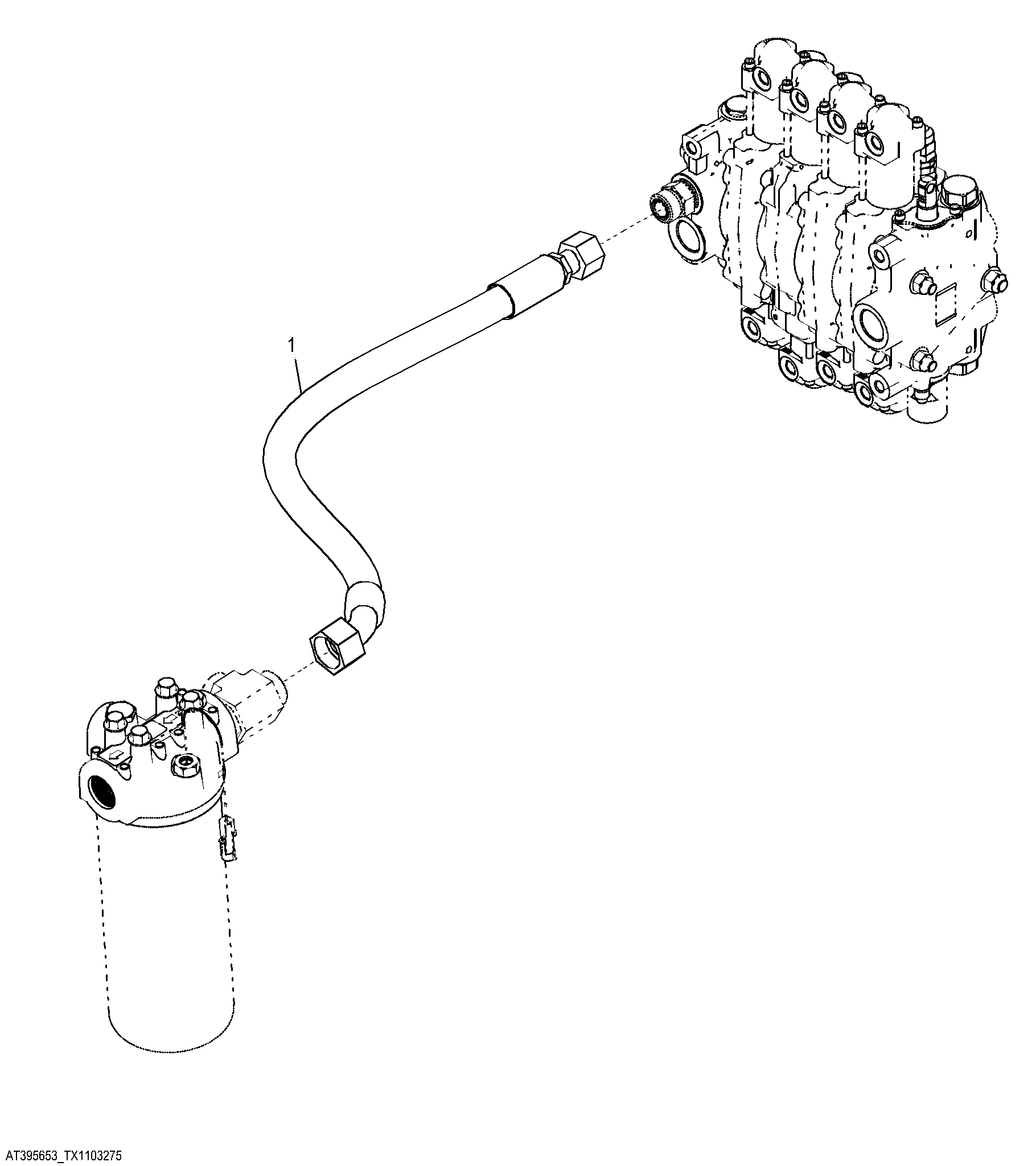 Return Hose with Pilot Controls