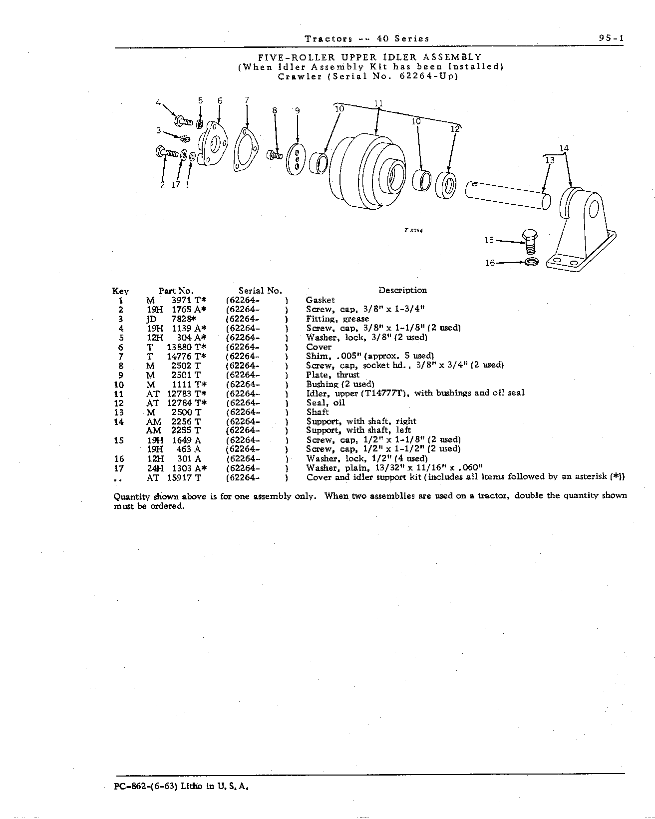 Idler, upper, 5-roller (C)