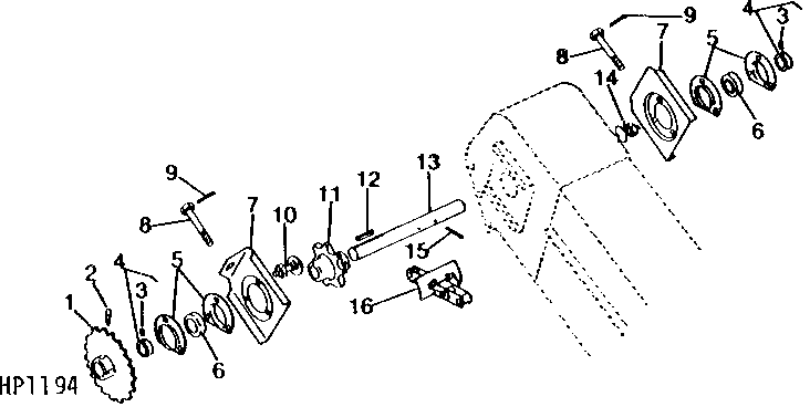 TAILINGS ELEVATOR CONVEYOR CHAIN, SPROCKETS, AND BEARINGS