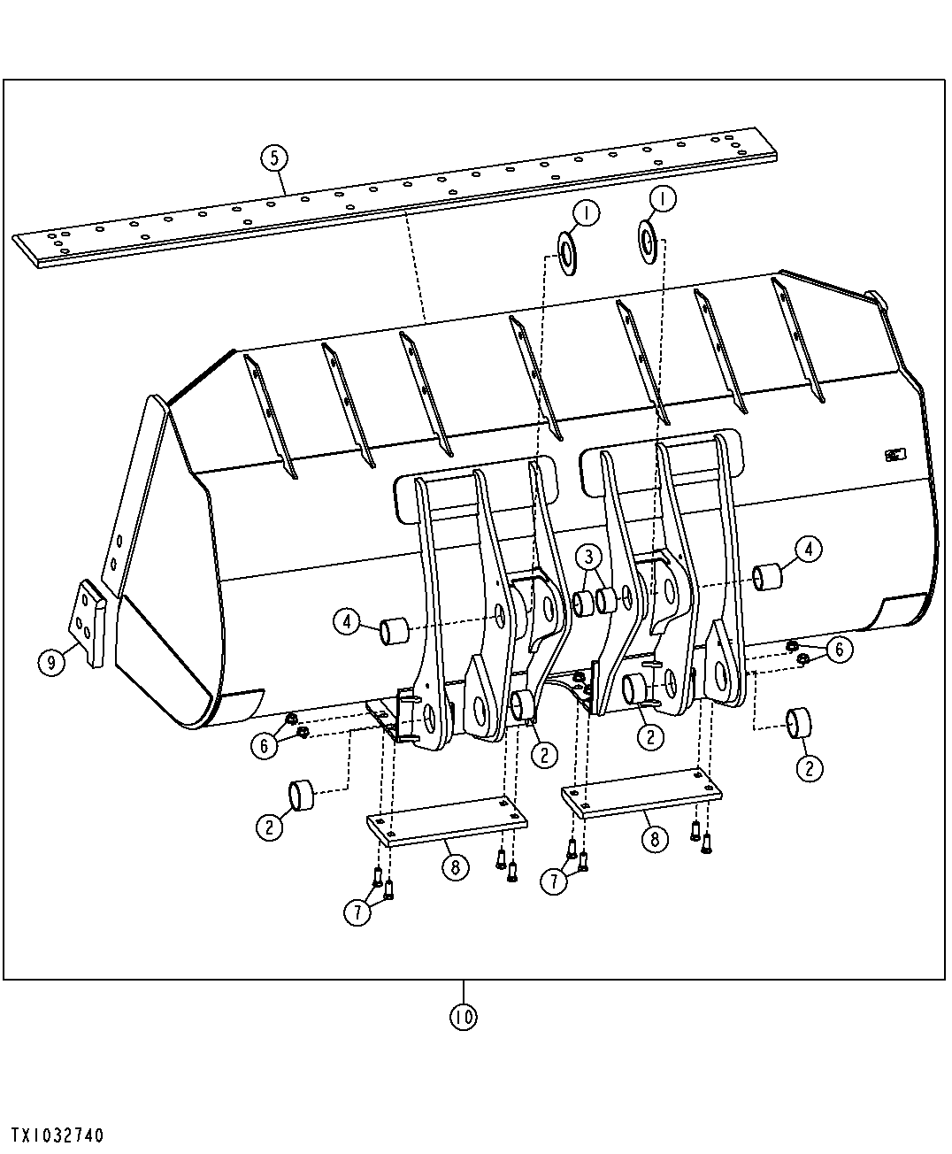 7.75 CUBIC YARD LOADER BUCKET (S.N. -612719)