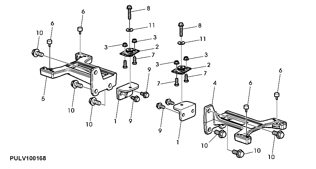 MOUNTING PARTS, DELUXE OPEN OPERATOR'S STATION
