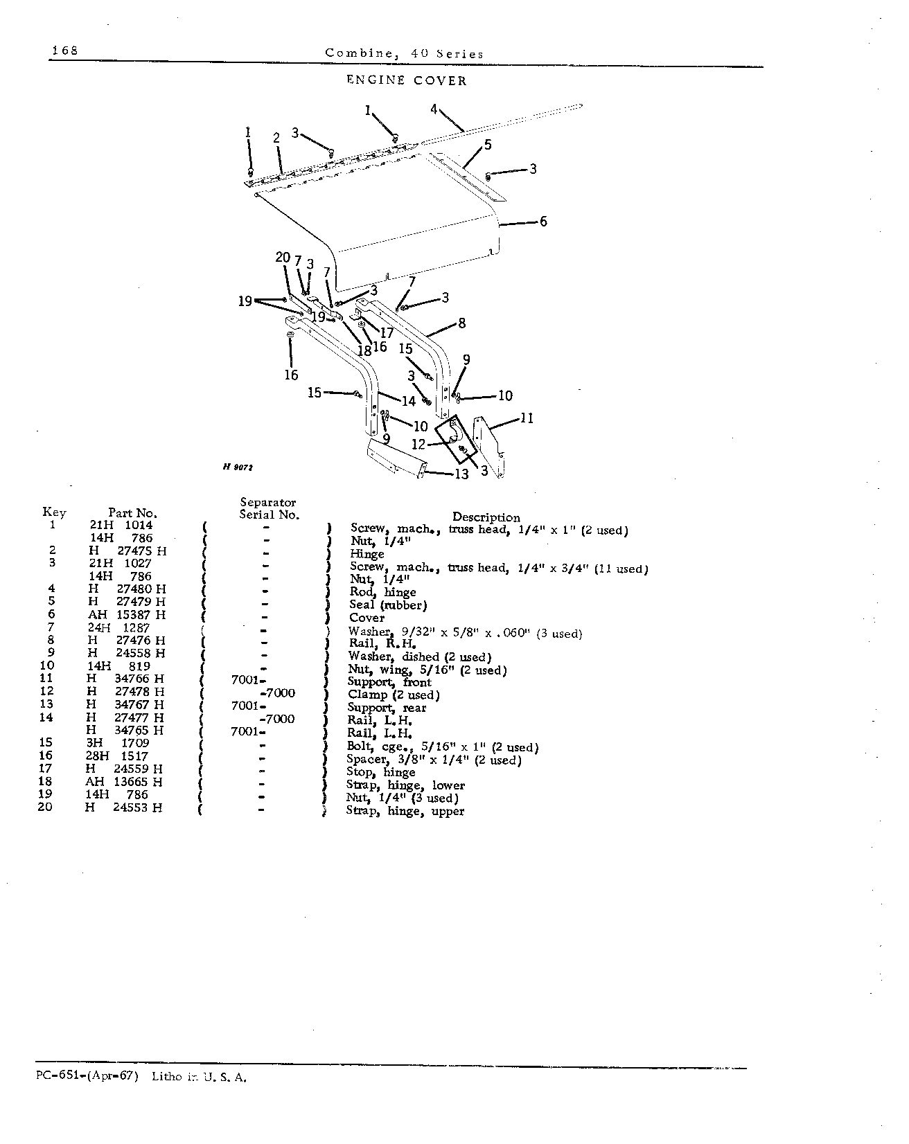 Engine Powershaft, Fuel Tank, and Engine Cover (Continued)
