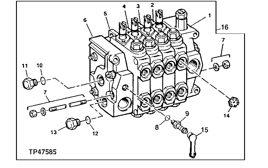 GRAPPLE CONTROL VALVE (MANUAL) (DF) (SN -596699)