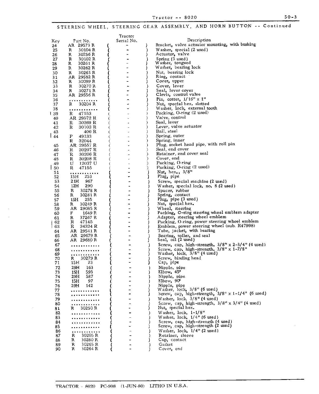Section 50-Steering (Continued)