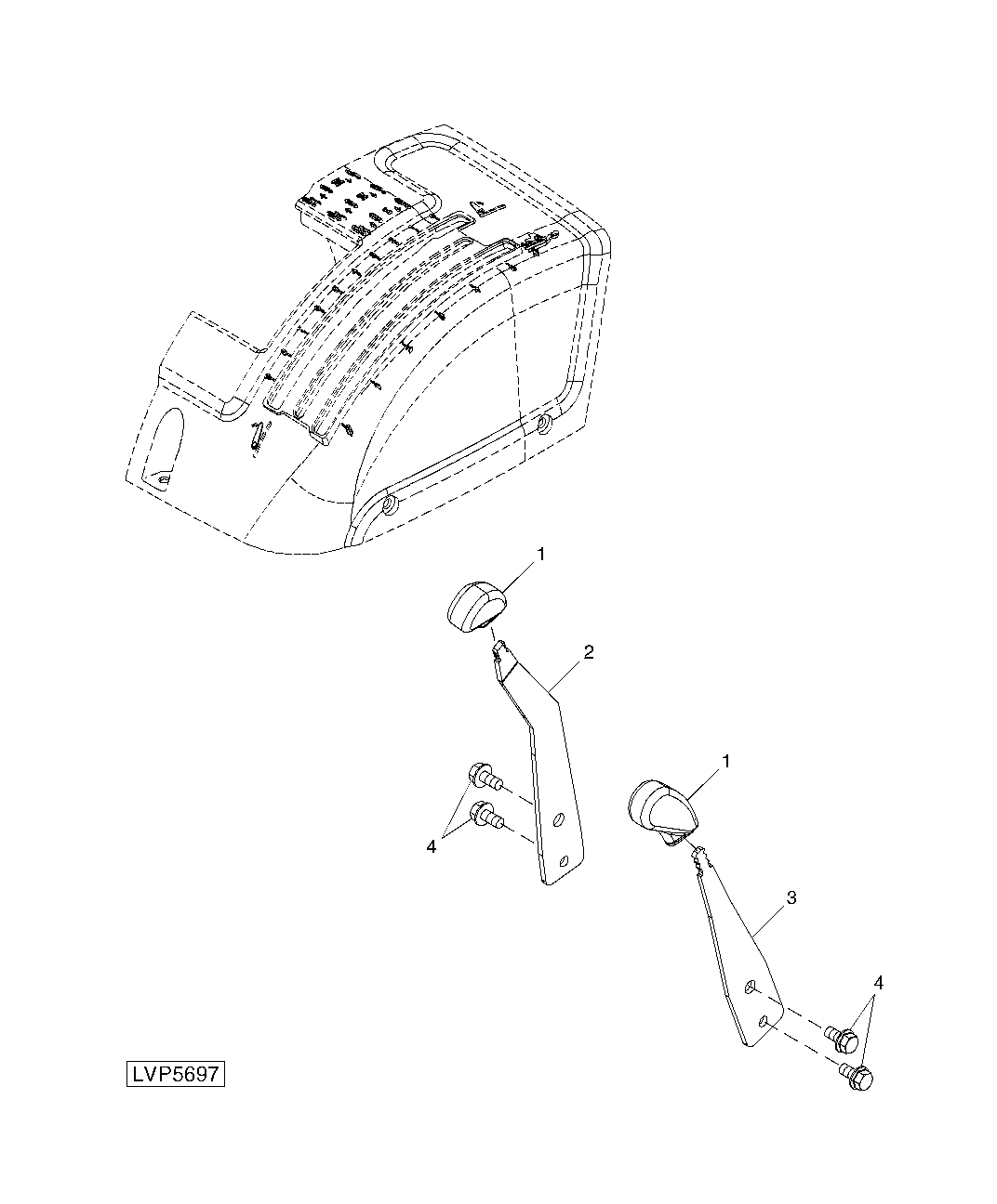 ROCKSHAFT CONTROL LEVERS (MECHANICAL HITCH) (STRADDLE MOUNT)