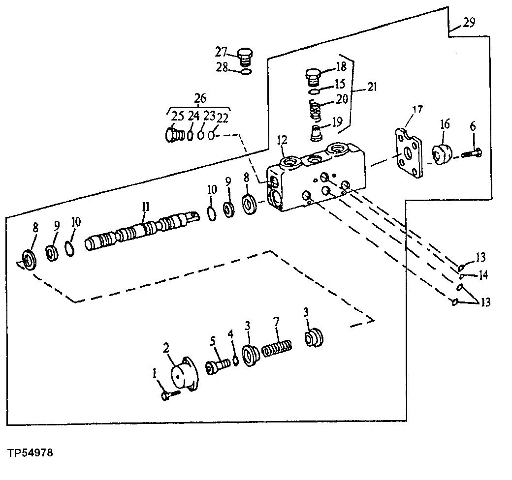 Auxilary Control Valve Section (w/ 6 Function Valve) ( - 850352)