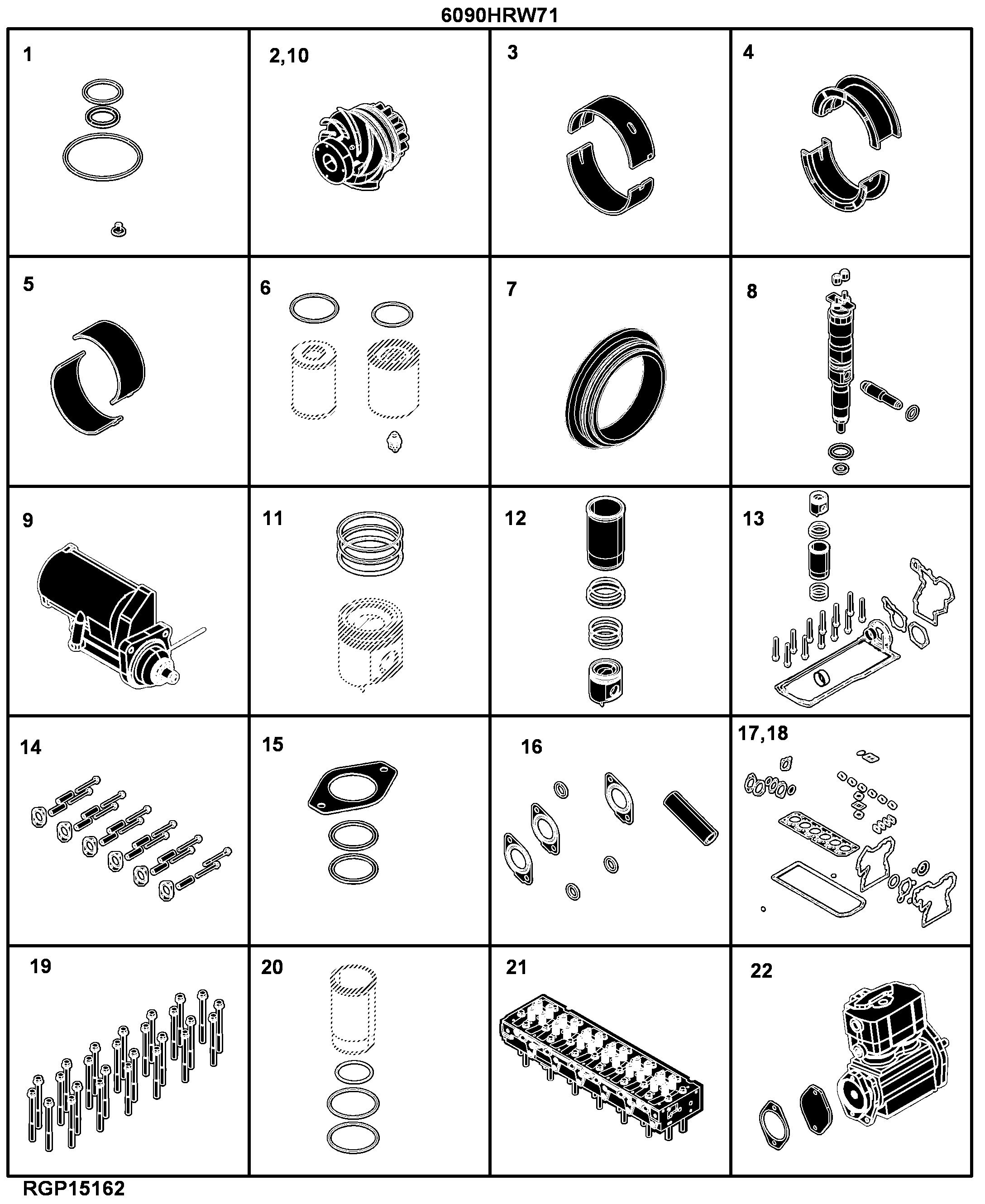 23 Engine 66090HRW71, 6090HRW73-RE539262-RE539264