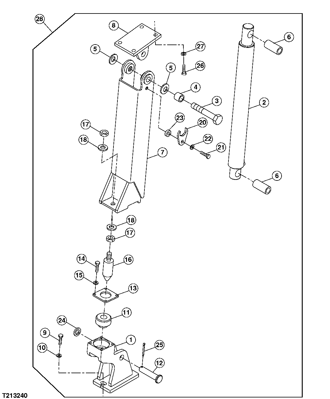 Operator Station Tilt Cylinder and Components