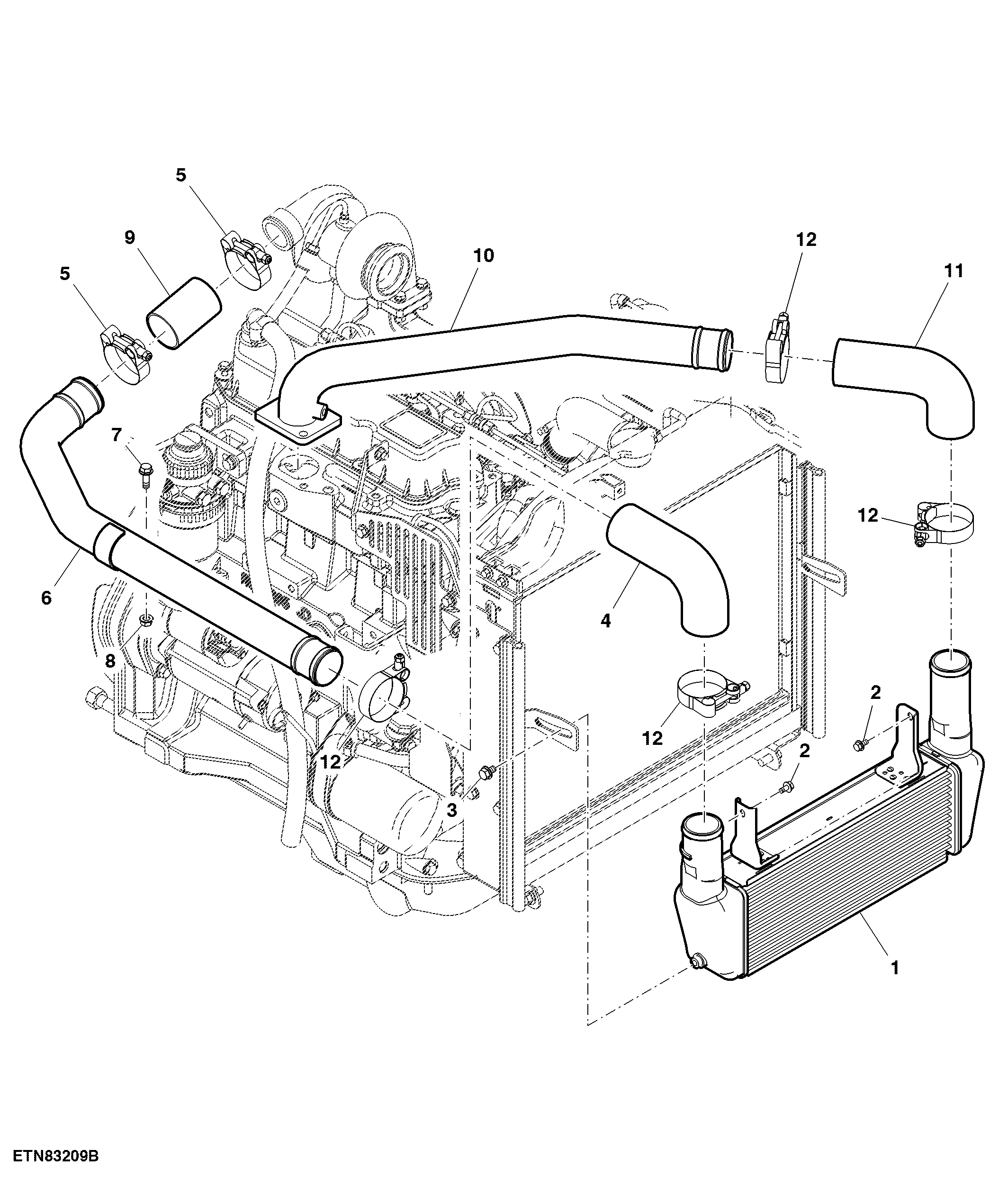 Intercooler, W/ Air Conditioning, Cab ( - 024111)