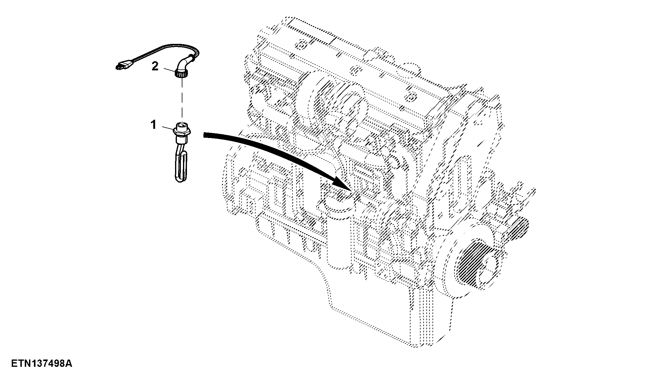 Coolant Heater, 110 V, 13.5 L, T2 / T3 Engine ( - 807000)