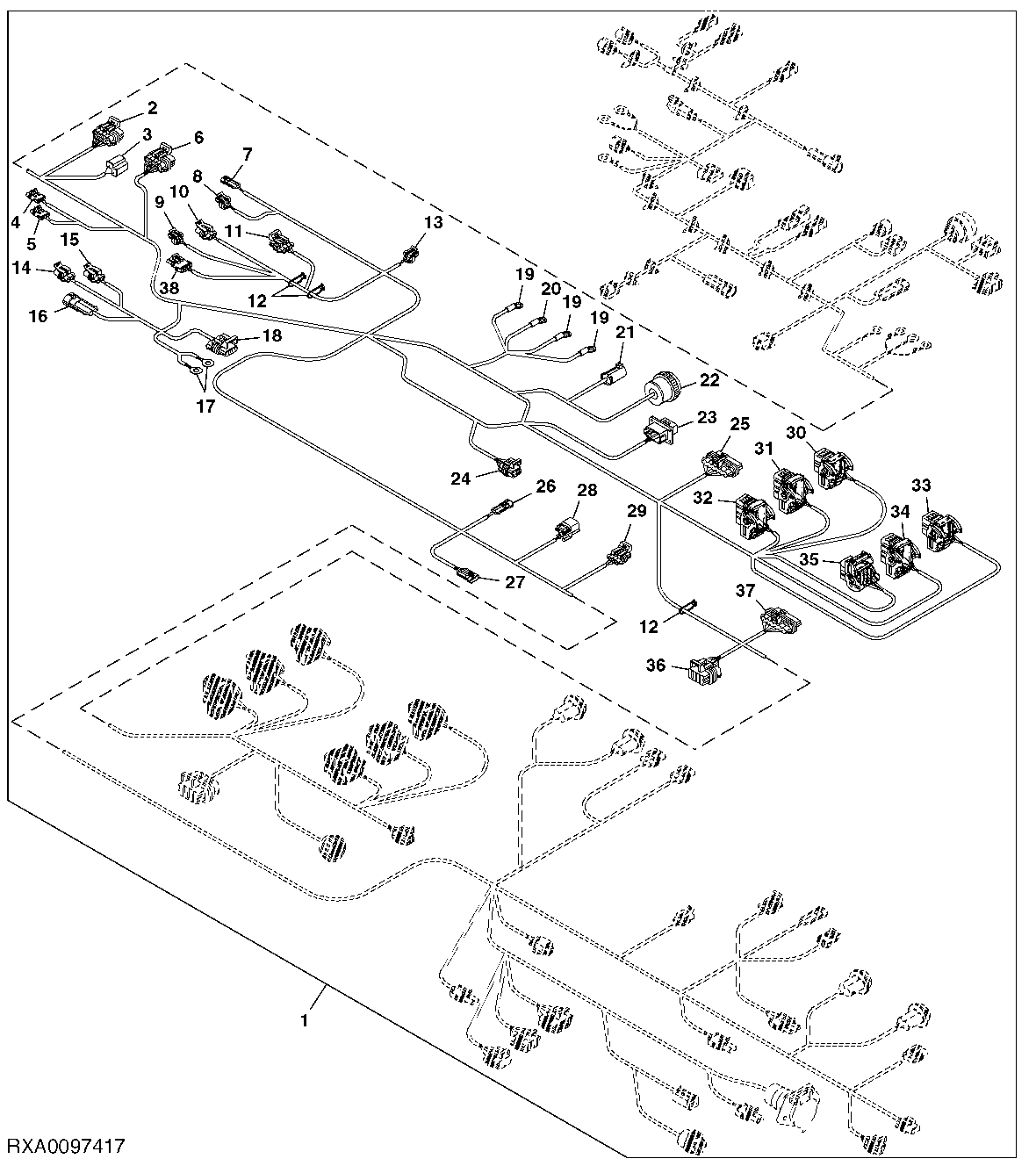 Engine and Chassis Wiring Harness Connectors (2/3) (NAV)
